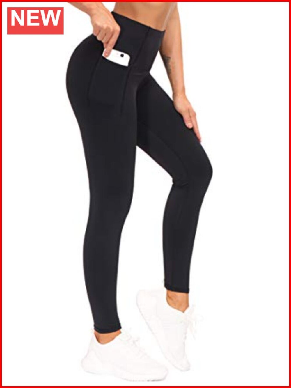 Tummy Control High Waist Leggings with Pockets, Yoga Pants